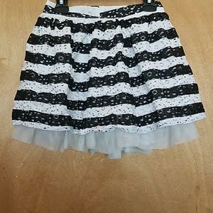 A black and white skirt